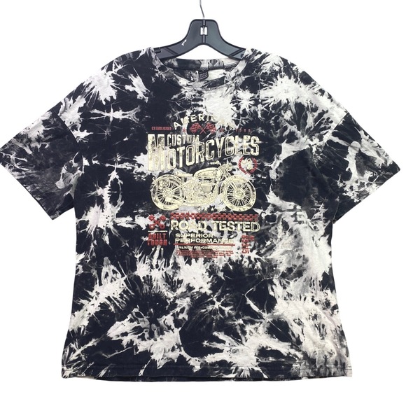 SHEIN Tops - SHEIN Shirt Womens Large Tie-Dye Motorcycle Grunge Everyday Streetwear AOP